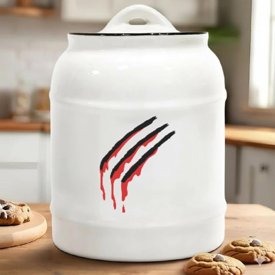three slashes with blood werewolf Ceramic Cookie Jars