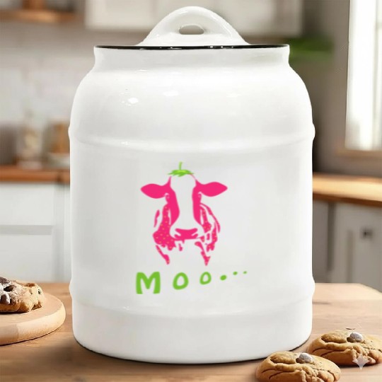 Strawberry cow, Strawberry cow pink, pink cow Ceramic Cookie Jars