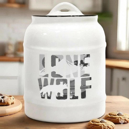 Lone Wolf Gift Ceramic Cookie Jars