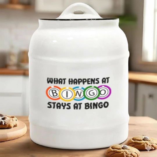 Bingo Bingo Game Bingo Chips Bingo Cards Ceramic Cookie Jars