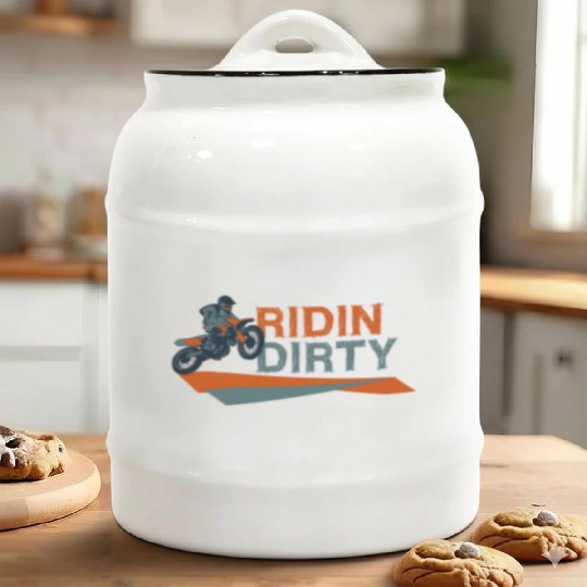 Dirt Bike MX Motocross Supercross Ceramic Cookie Jars