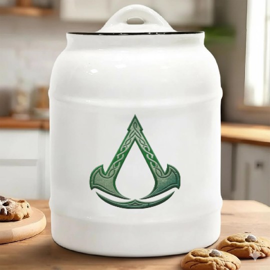 valhalla assassin logo Ceramic Cookie Jars