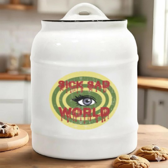 Daria Sick Sad World Drippy Text Eye Logo Ceramic Cookie Jars