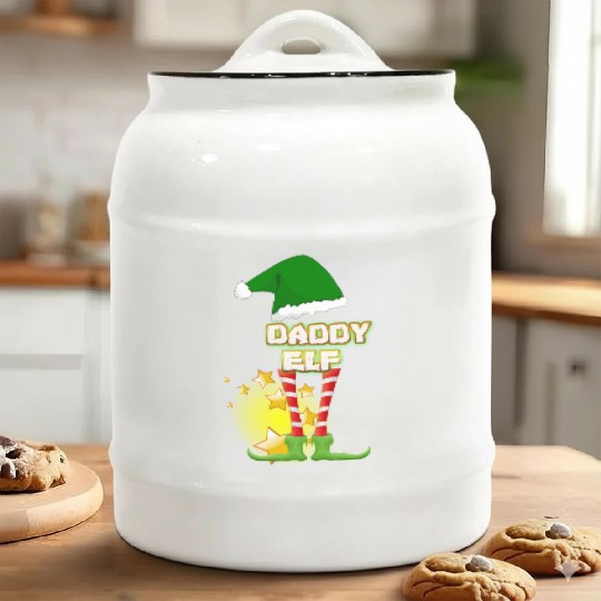 Daddy Elf Daddy Elf Daddy Elf Ceramic Cookie Jars