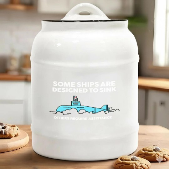 Military Submarine Veteran Gift US Submarine Sink Ceramic Cookie Jars