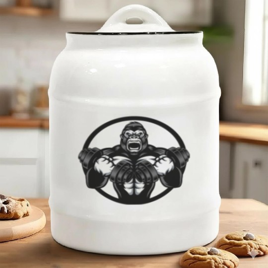 Strong Gorilla Ceramic Cookie Jars