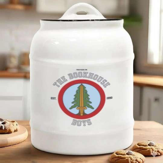 Twin Peaks The Bookhouse Boys Est 1990 Logo Ceramic Cookie Jars