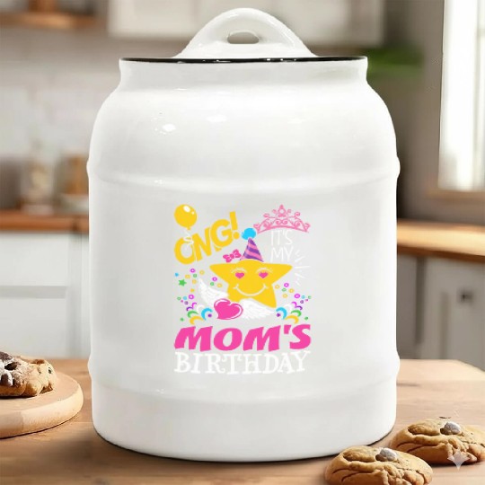 OMG Its My Moms Birthday Ceramic Cookie Jars