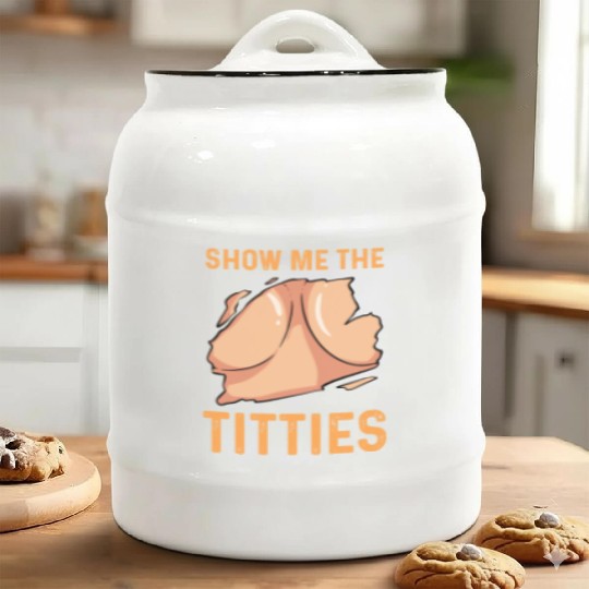 Titties Costume Festival Party Adult Humor LGBT Ceramic Cookie Jars