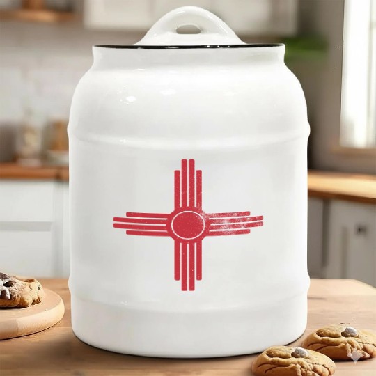 Zia Sun New Mexico Zia Mountains Ceramic Cookie Jars