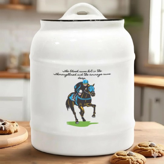 horse racing Ceramic Cookie Jars