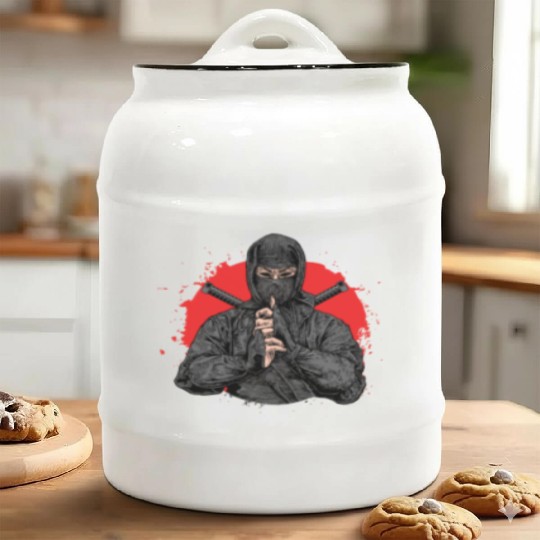 Ninja Samurai Kendo Katana Japan Yakuza Shinobi Ceramic Cookie Jars