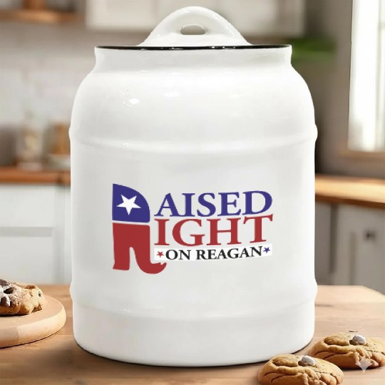 Raised Right On Reagan 80'S Nostalgia Ceramic Cookie Jars