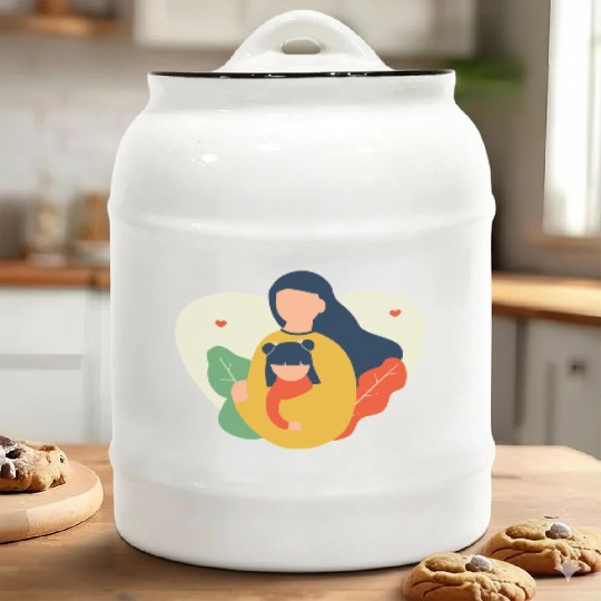 I Love You, Mama & Baby Ceramic Cookie Jars, Mommy and Me Ceramic Cookie Jars
