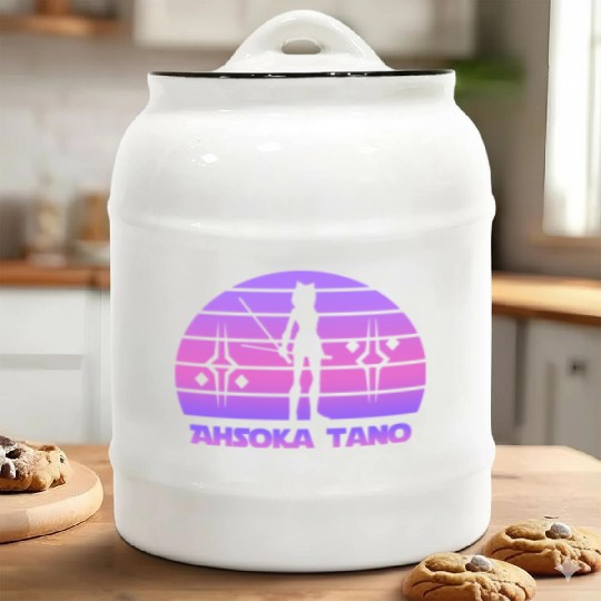 Ahsoka tano - Synthwave Ceramic Cookie Jars