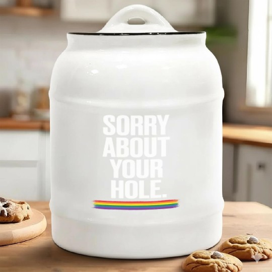 Gay Couple Homosexual LGBTQ Queer Pride Ceramic Cookie Jars