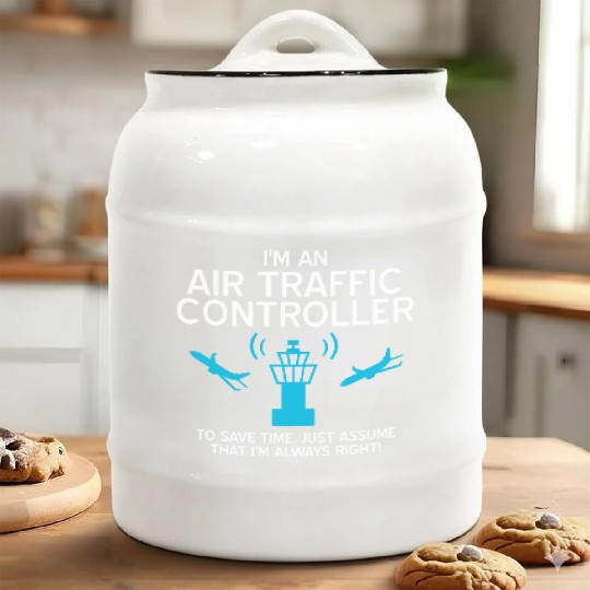 Air Traffic Controller ATC Air Traffic Control Ceramic Cookie Jars