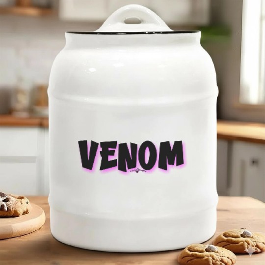 Venom | Neon Hot Pink Shadow Ceramic Cookie Jars