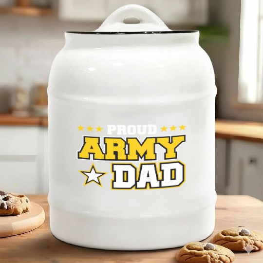 Proud Army Dad US Military Dad Family Ceramic Cookie Jars