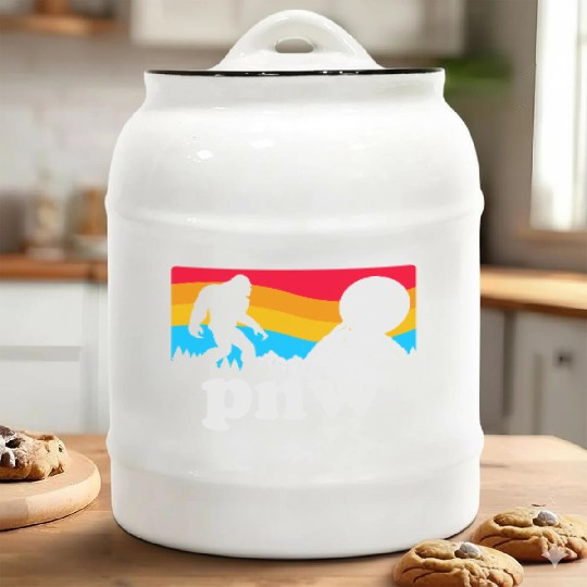 PNW Pacific Northwest Bigfoot Ceramic Cookie Jars