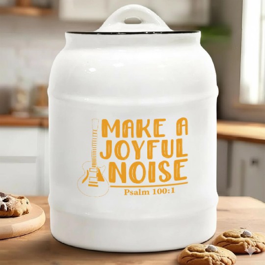 Make A Joyful Noise Psalm 100: 1 Ceramic Cookie Jars