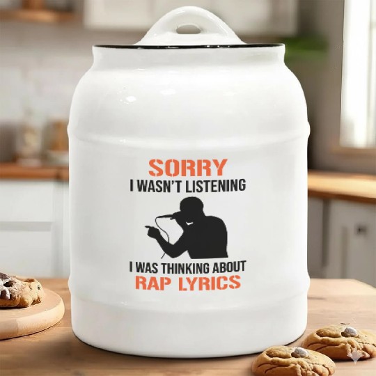 Rapper MC Hip Hop Rap Lyrics Freestyle Quote Ceramic Cookie Jars