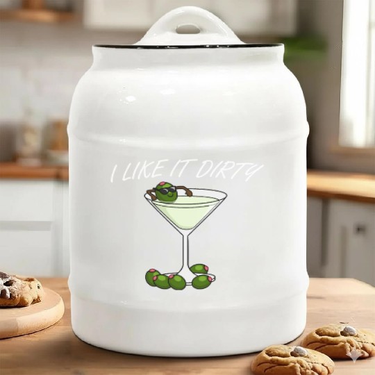I Like It Dirty Martini Lover Drink Olive Martini Ceramic Cookie Jars