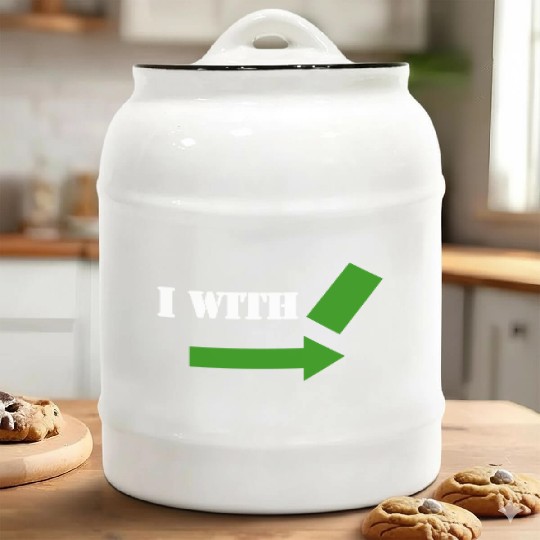 I with a green card Ceramic Cookie Jars