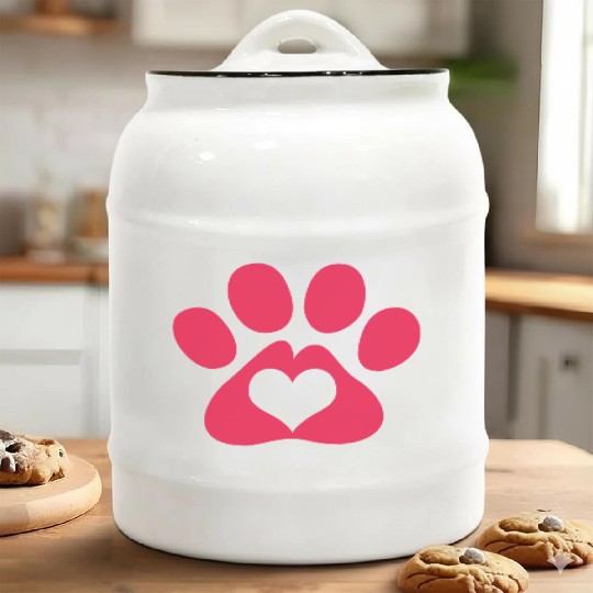 Dog Paw Adopt A Pet Dog Rescue Ceramic Cookie Jars