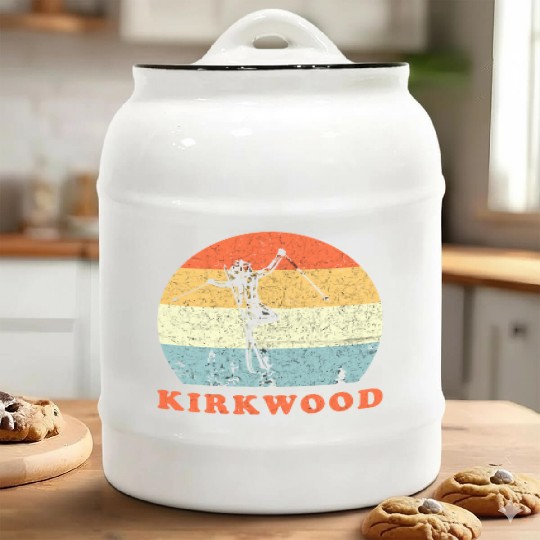 Ski Kirkwood California Vintage Snow Skiing Vacati Ceramic Cookie Jars
