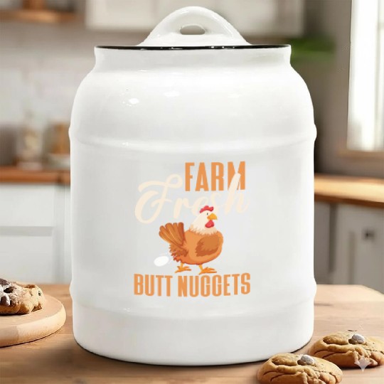 Farm Fresh Butt Nuggets, Chicken Ceramic Cookie Jars