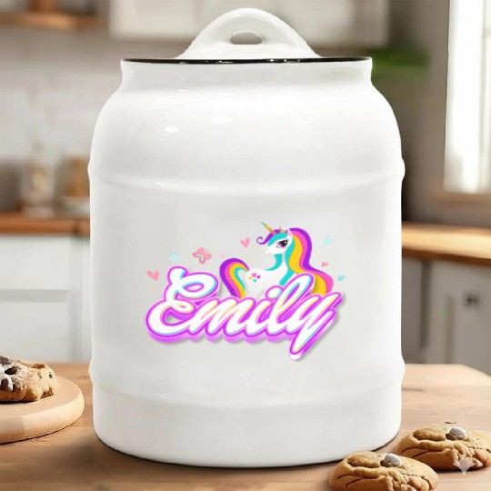 Emily Unicorn Ceramic Cookie Jars