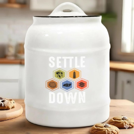 Settle Down Board Game Night Settle Trade Build Ceramic Cookie Jars
