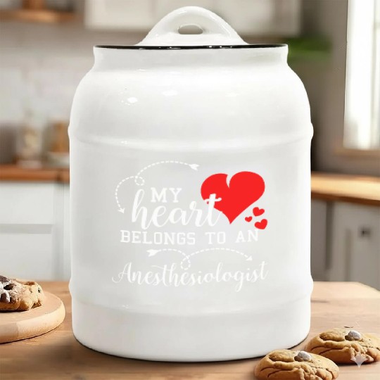 I Love My Anesthesiologist Husband Wife Gift Valen Ceramic Cookie Jars