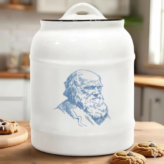 Portrait Darwin evolution biology theory Ceramic Cookie Jars