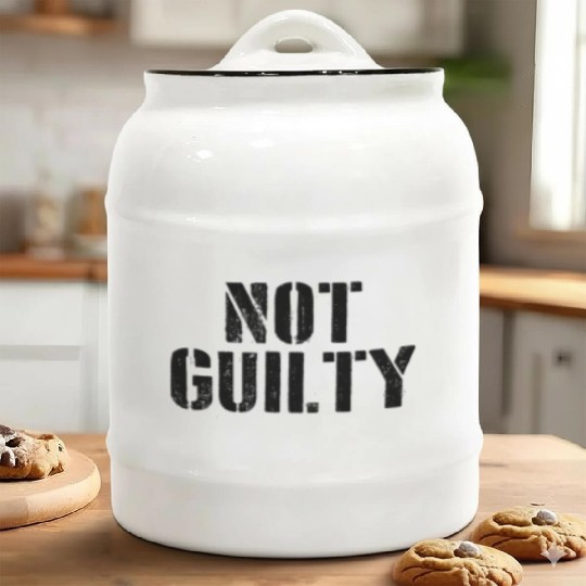 Not Guilty Ceramic Cookie Jars