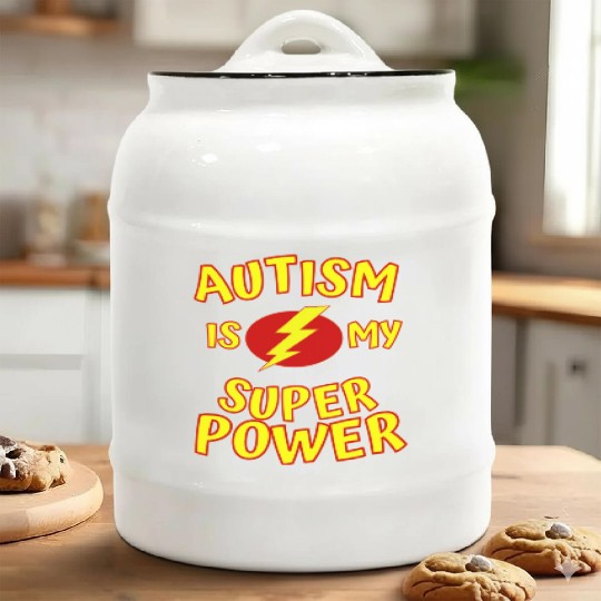Autism Is My Superpower Ceramic Cookie Jars