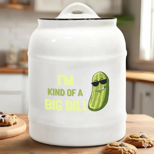 Big Deal Dill Pickle Funny Slogan Ceramic Cookie Jars