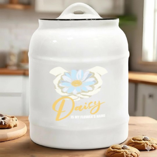 Daisy Garden Gardening Gardener Ceramic Cookie Jars