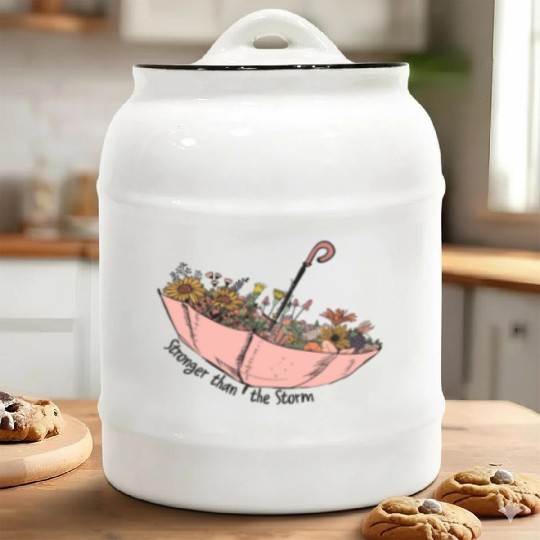 Stronger than the storm sublimation Ceramic Cookie Jars