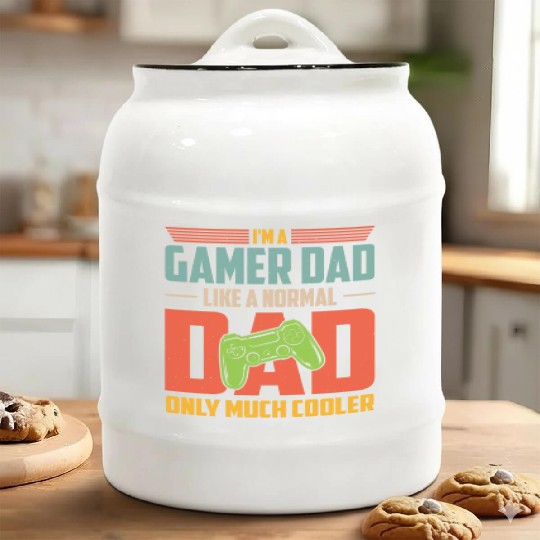 Gamer Gaming dad fathers day Ceramic Cookie Jars