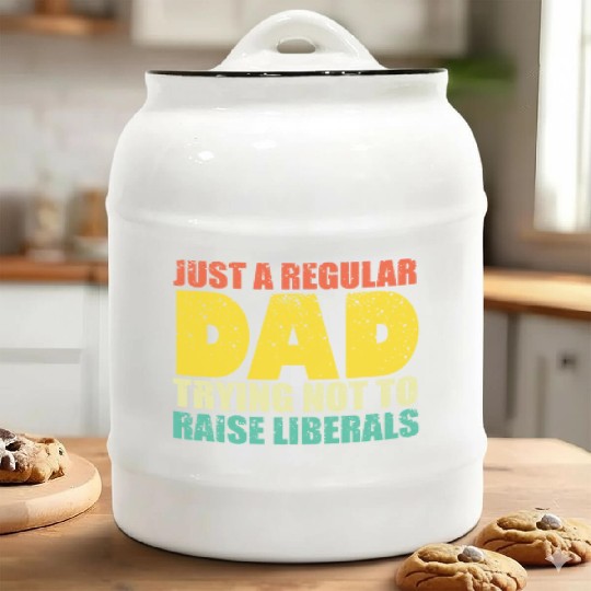 Mens Republican Just A Regular Dad Trying Not To Ceramic Cookie Jars