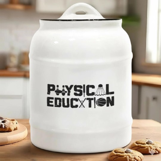 Physical Education PE Gym Teacher Coach Ceramic Cookie Jars