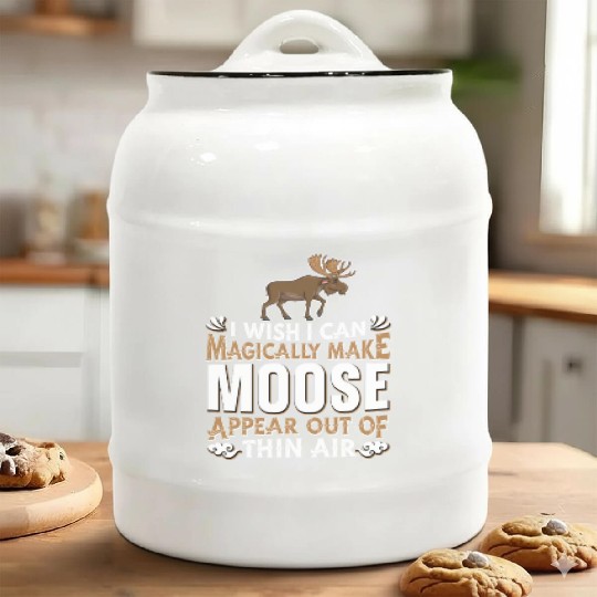 Moose Elk Hunting Ceramic Cookie Jars