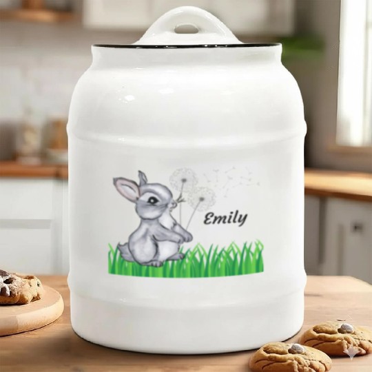 Bunny Name Gift Emily Ceramic Cookie Jars