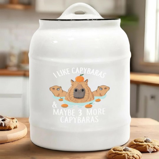 I like Capybaras and maybe 3 people Funny Baby Ceramic Cookie Jars