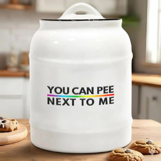 You Can Pee Next To Me LGBTQ Pride Month Ceramic Cookie Jars