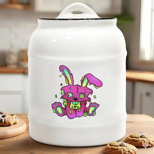 Toxic Bunny Ceramic Cookie Jars