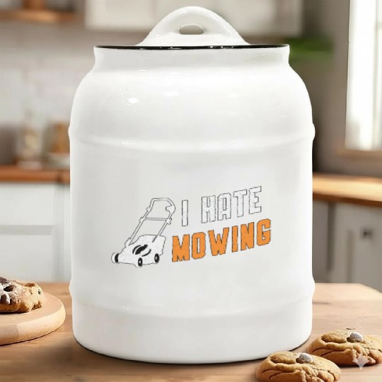 Lawn Mower I Hate Mowing Gardening Lawn Mowing Ceramic Cookie Jars