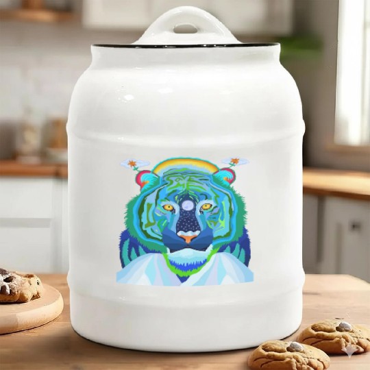 Save Me Striped Tiger Ceramic Cookie Jars